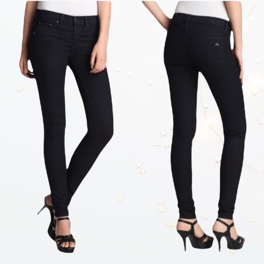 🔥 Rag & Bone Skinny Leggings Jeans Black color Size 30